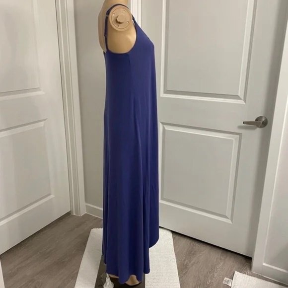 Cynthia Rowley Women's High Low Sleeveless Maxi Dress. Purple Blue. Small. - Picture 2 of 16